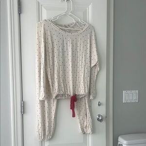 Eberjey Gisele Tencel Modal Sluuchy PJ set - red hearts